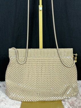 Vintage Bags by Marlo  Mesh Evening1980s Retro Alumesh Style Taupe Evening Bag